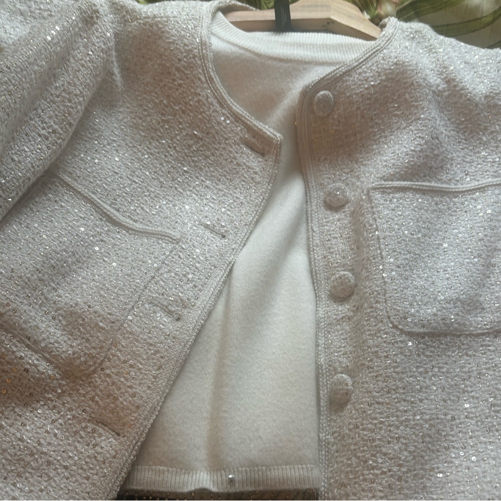 Two off white evening wear elegant blazers. $60 each.